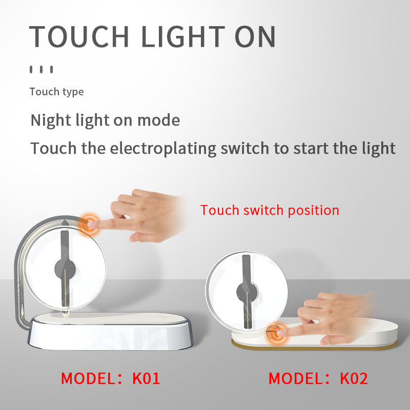 3D Hologram Fan & Night Light  Wireless Charging