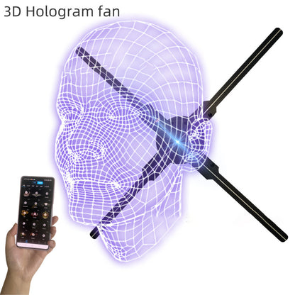 3D Holographic Fan  Four Blades 50cm WIFI Connect APP&Remote Control Multi-scale