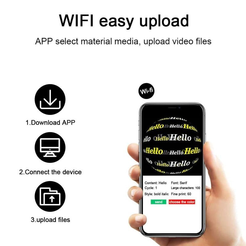 3D Hologram Fan Ads Project 16.5 inch WIFI Contect APP Control