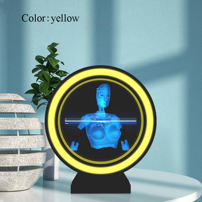 Colorful Hologram Fan & Night Light Touch Switch