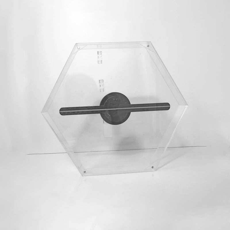 3D Hologram Fan Hexagonal Transparent Acrylic