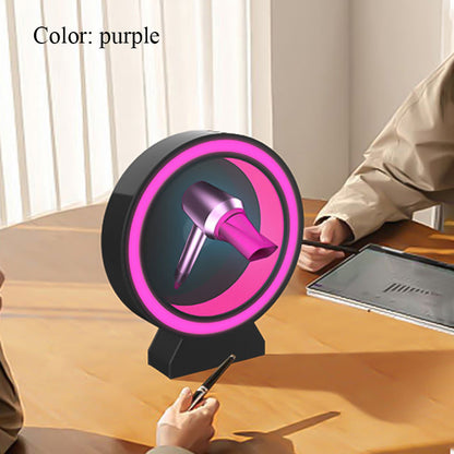 Colorful Hologram Fan & Night Light Touch Switch