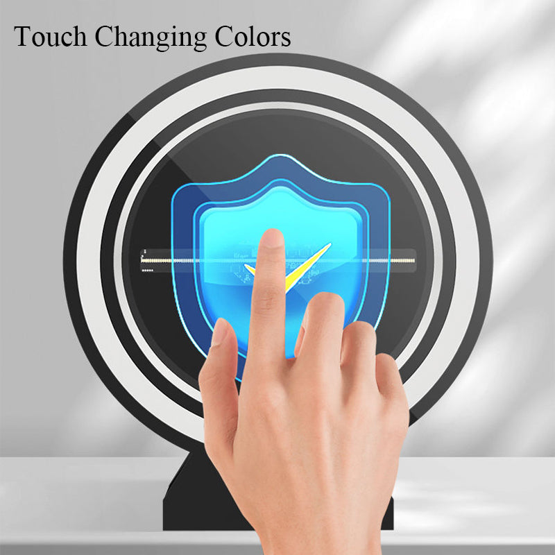 Colorful Hologram Fan & Night Light Touch Switch