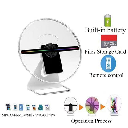 3D Hologram Fan 30cm Desktop